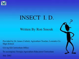 INSECT I. D.