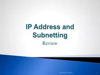 IP Address and Subnetting