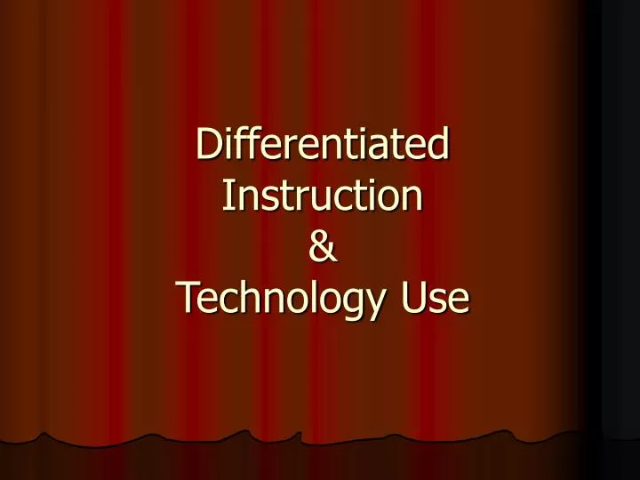 differentiated instruction technology use