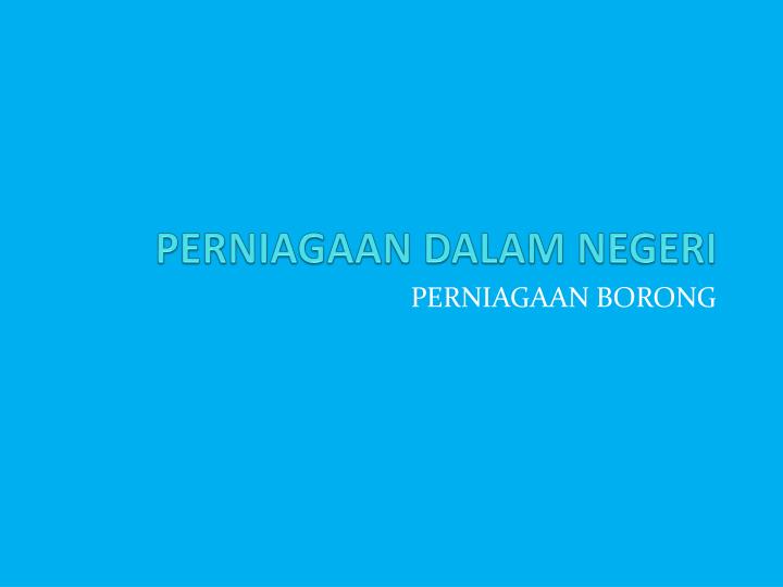 perniagaan dalam negeri