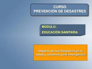 curso prevenci n de desastres