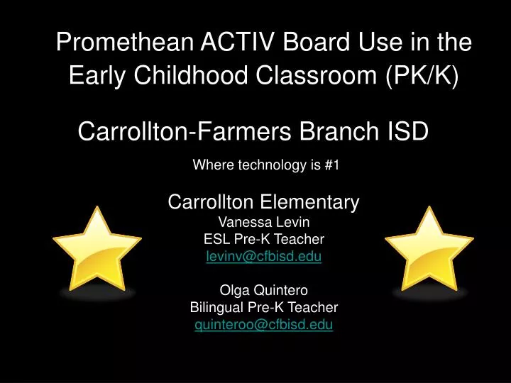 promethean activ board use in the early childhood classroom pk k