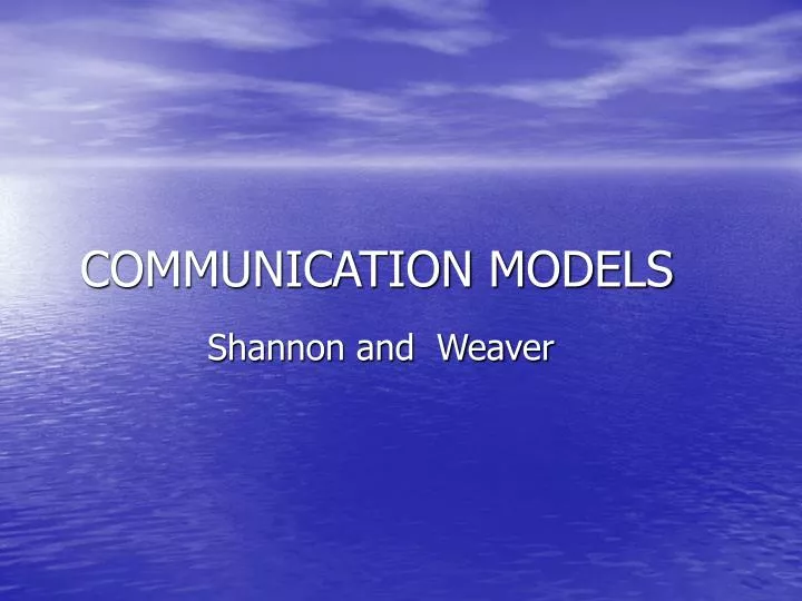 communication models