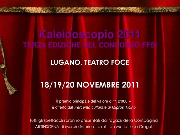 kaleidoscopio 2011 terza edizione del concorso ffsi