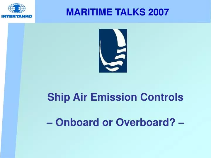 ship air emission controls onboard or overboard