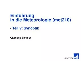 einf hrung in die meteorologie met210 teil v synoptik