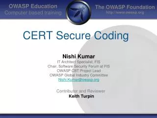 CERT Secure Coding