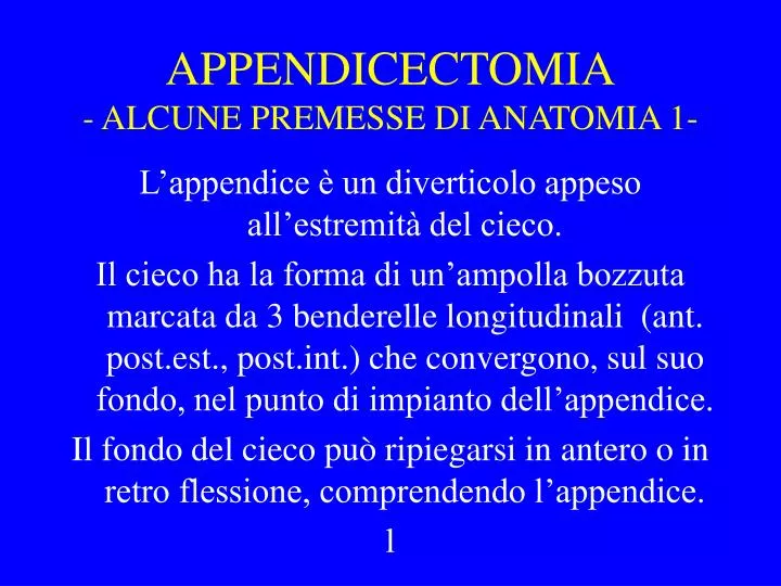 appendicectomia alcune premesse di anatomia 1