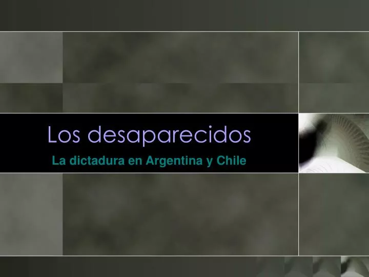 los desaparecidos