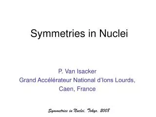 Symmetries in Nuclei