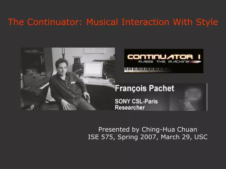 the continuator musical interaction with style