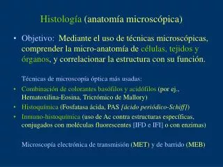 histolog a anatom a microsc pica