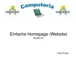 Einfache Homepage (Website) 16.06.10