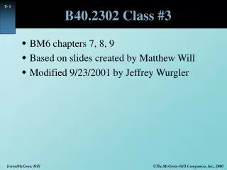 B40.2302 Class #3