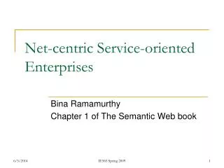Net-centric Service-oriented Enterprises