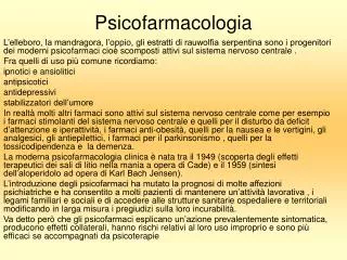 psicofarmacologia
