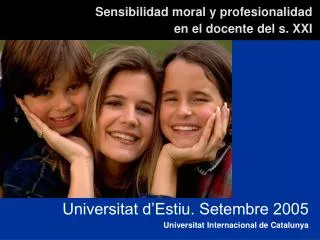 Sensibilidad moral y profesionalidad en el docente del s. XXI