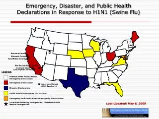Emergency, Disaster, and Public Health Declarations in Response to H1N1 (Swine Flu)