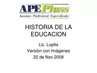 historia de la educacion