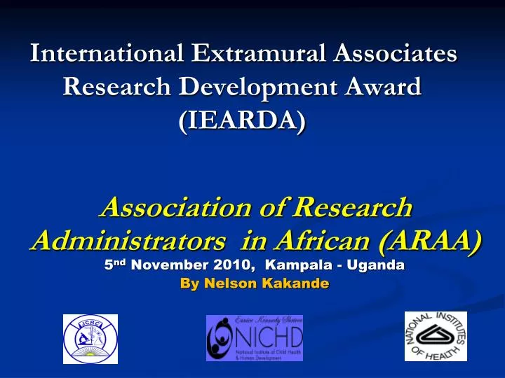 international extramural associates research development award iearda