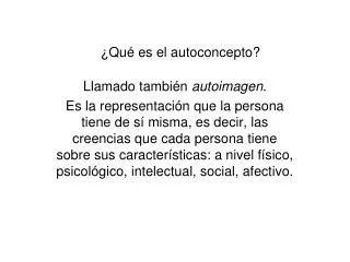 qu es el autoconcepto