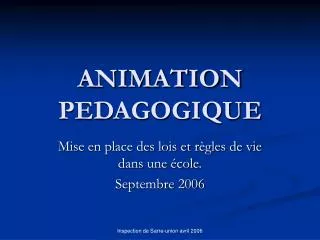 animation pedagogique