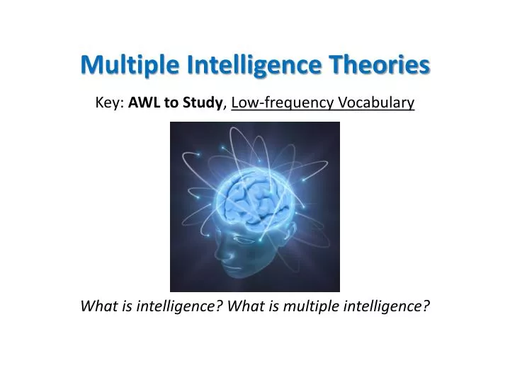 multiple intelligence theories