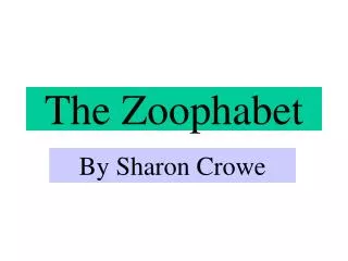 The Zoophabet