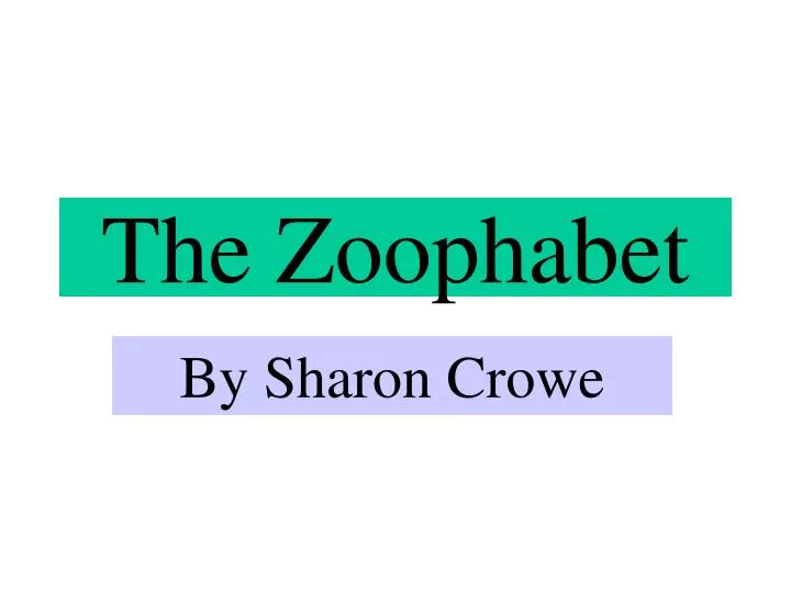 the zoophabet