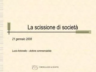 la scissione di societ
