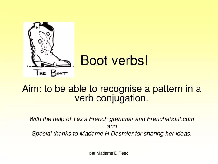 boot verbs
