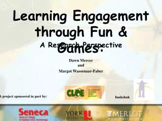Learning Engagement through Fun &amp; Games: