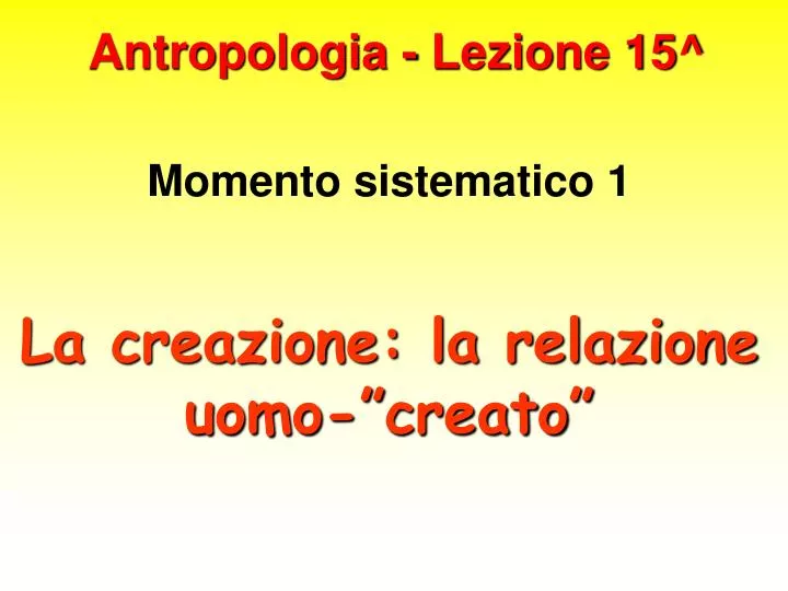 antropologia lezione 15