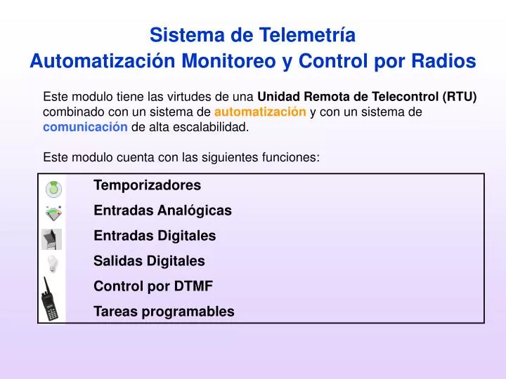 sistema de telemetr a automatizaci n monitoreo y control por radios