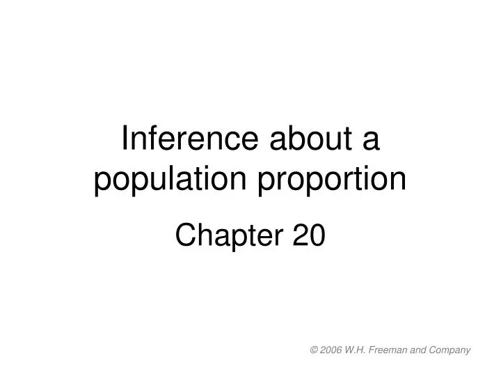 inference about a population proportion