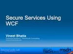 Secure Services Using WCF - slide 1