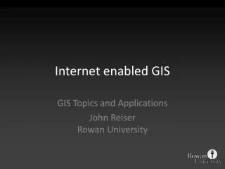 Internet enabled GIS