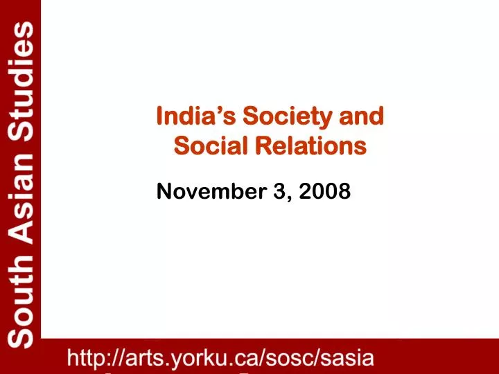 india s society and social relations