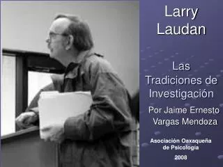 Larry Laudan Las Tradiciones de Investigación