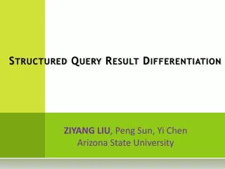 Structured Query Result Differentiation