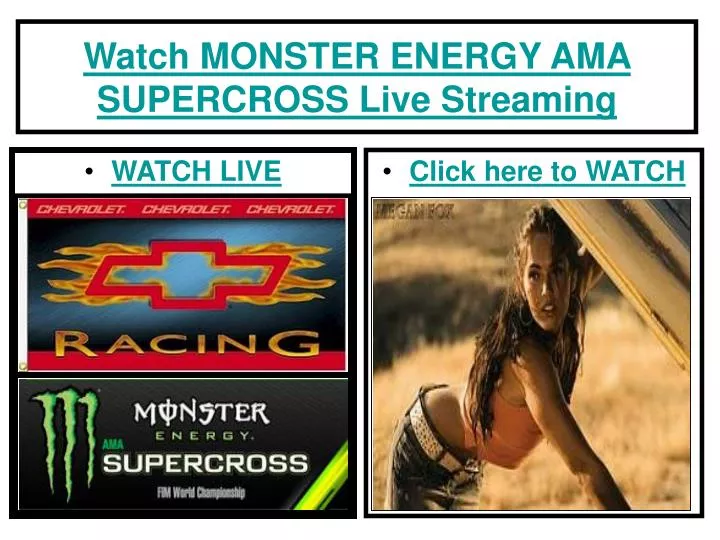 watch monster energy ama supercross live streaming