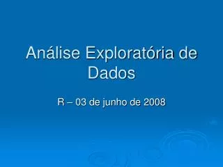 an lise explorat ria de dados
