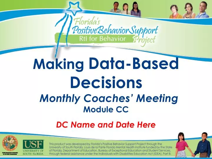 making data based decisions monthly coaches meeting module cc