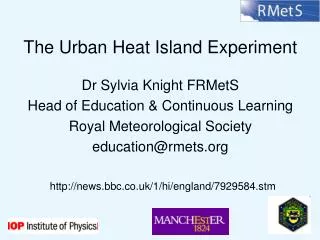 The Urban Heat Island Experiment