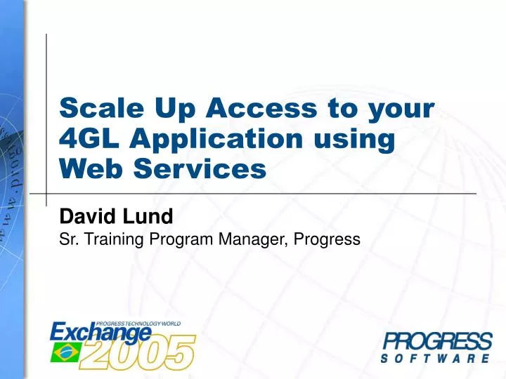 scale up access to your 4gl application using web services