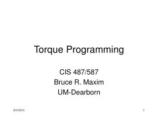 Torque Programming