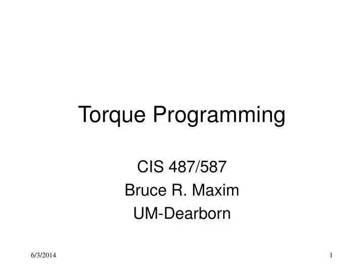 torque programming