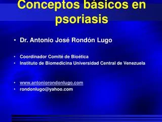 conceptos b sicos en psoriasis