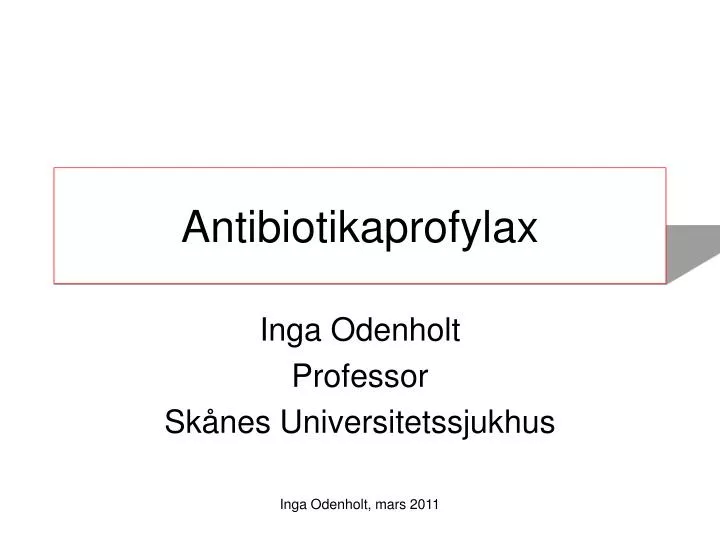 antibiotikaprofylax