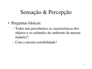 sensa o percep o